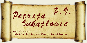 Petrija Vukajlović vizit kartica